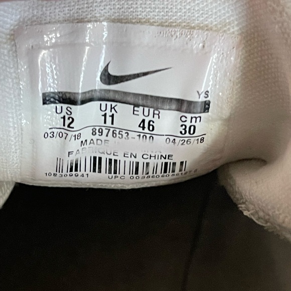 Nike Basketball Shoes All White - Size 13 Mens - Picture 9 of 9